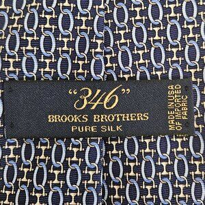Brooks Brothers Blue Silk Horse bit  Tie Made in the USA